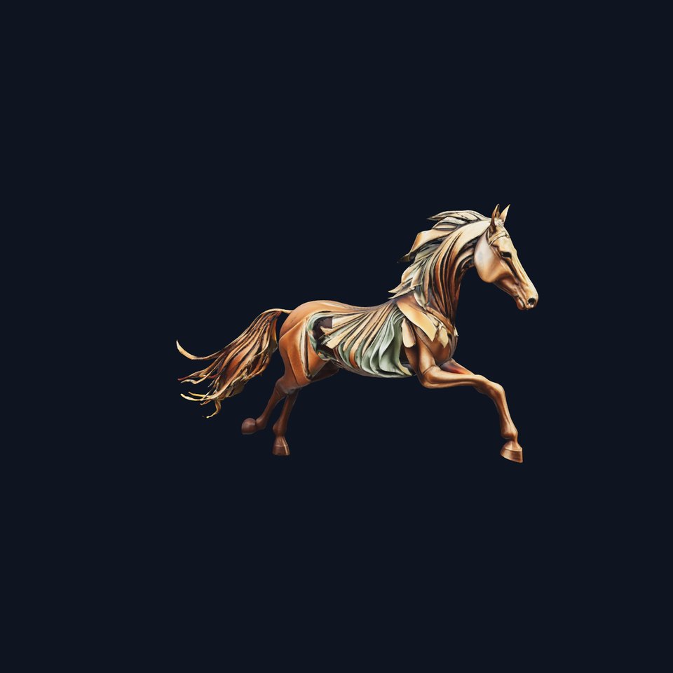 Dynamic Bronze Horse model pack